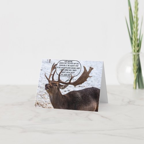 Funny What the Reindeer Know Christmas Holiday Card