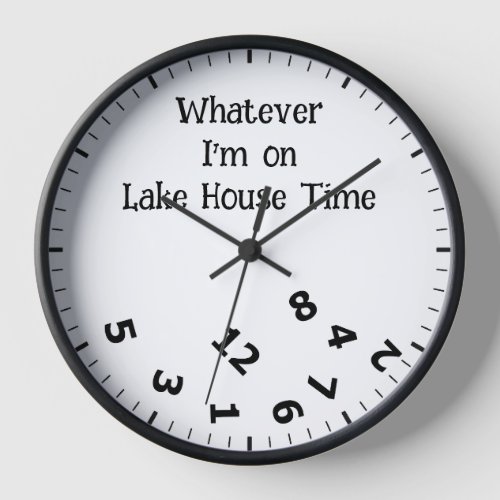 Funny Whatever Im on Lake House Time Clock