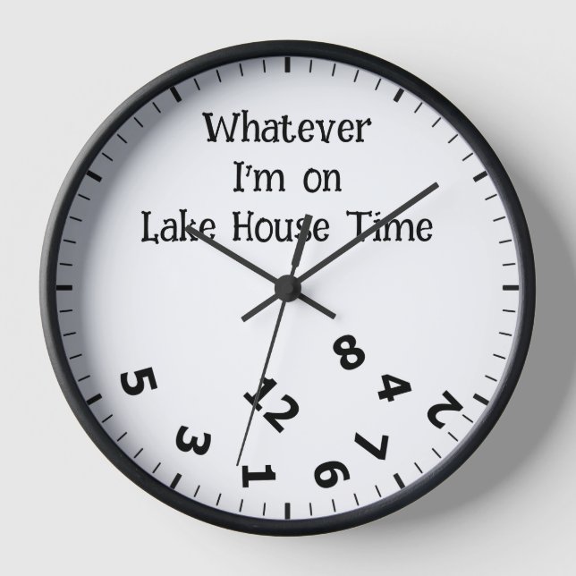Funny Whatever I'm on Lake House Time Clock (Front)