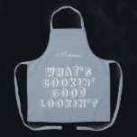 Funny what's cooking good lookin' blue  apron<br><div class="desc">Funny what's cooking good lookin' blue apron</div>