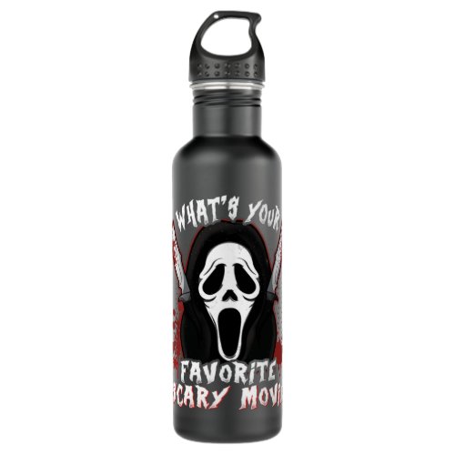 Funny Whats Your Scary Movie Halloween Ghost Cust Stainless Steel Water Bottle