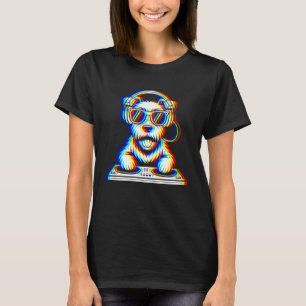 Funny Wheaten Terrier DJ Glitch Rave EDM Music Par T-Shirt