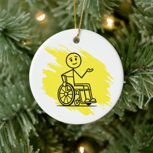 A tree ornament is shown hanging on a Christmas tree with lights.