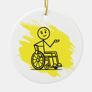 Funny Wheelchair Humor Custom Factory Warranty Mug Ceramic Ornament