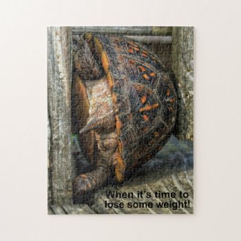 Funny When It's Time To Lose Some Weight Turtle Jigsaw Puzzle by WackemArt at Zazzle