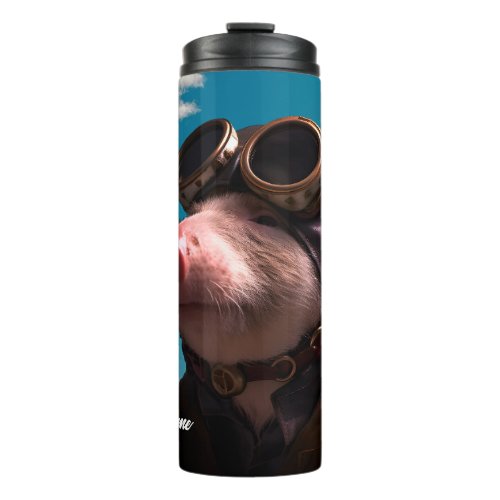 Funny When Pigs Fly Thermal Tumbler
