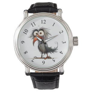 Funny whimsical bird watch