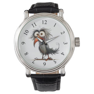 Funny whimsical bird watch