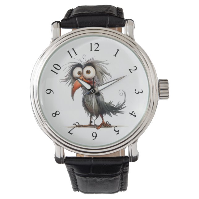 Funny whimsical bird watch (Front)