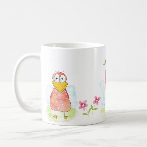 Funny Whimsical Birds Coffee Mug