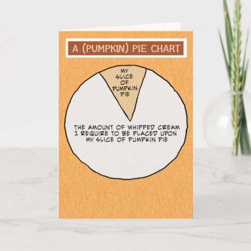 Funny Whipped Cream Pumpkin Pie Thanksgiving Card