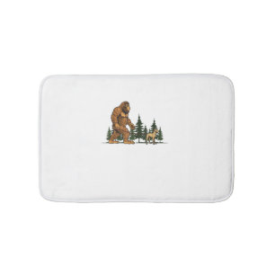 Funny Whippet Bigfoot Dog Walking Dog Mom Dad Kids Bath Mat
