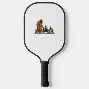 Funny Whippet Bigfoot Dog Walking Dog Mom Dad Kids Pickleball Paddle