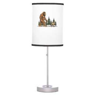 Funny Whippet Bigfoot Dog Walking Dog Mom Dad Kids Table Lamp