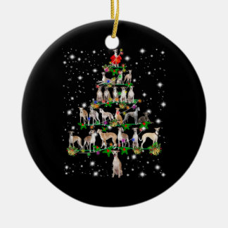 Funny Whippet Christmas Tree Ornament Decor gift