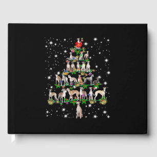 funny whippet christmas tree ornament decor gift guest book
