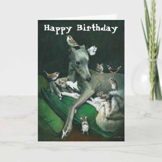 Whippet Birthday Cards Zazzle