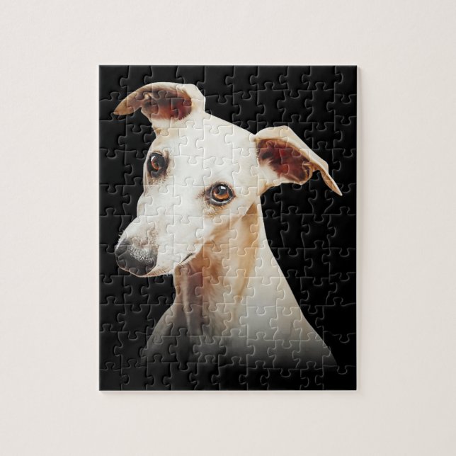 Funny Whippet Face Whippet Smile Whippet Only Face Jigsaw Puzzle (Vertical)