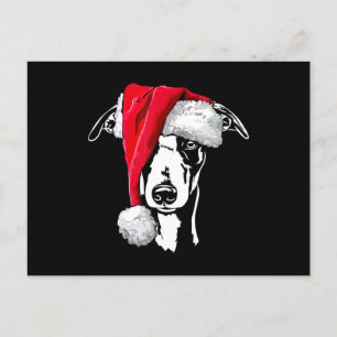 funny whippet santa christmas dog mom gift present announcement postcard