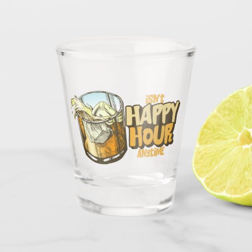 funny whiskey happy hour shot glass