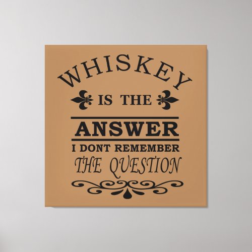 funny whiskey quote canvas print