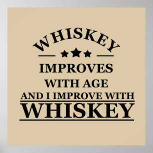 funny whiskey quote poster