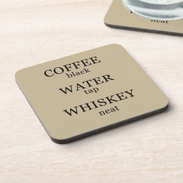 Funny whisky quotes humor whiskey sayings beverage coaster (Left Side)