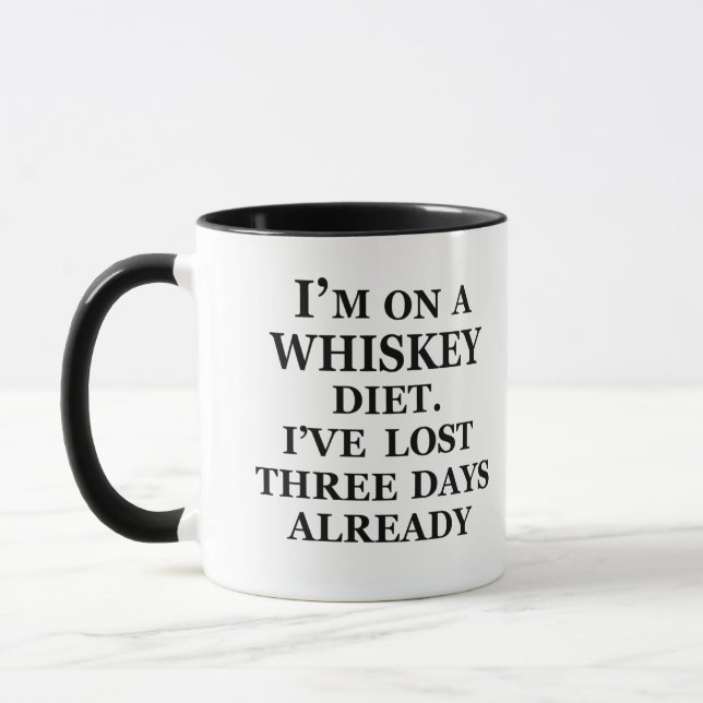 Funny whisky quotes humor whiskey sayings mug (Left)