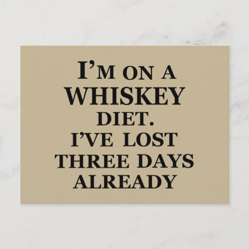 Funny whisky quotes humor whiskey sayings postcard