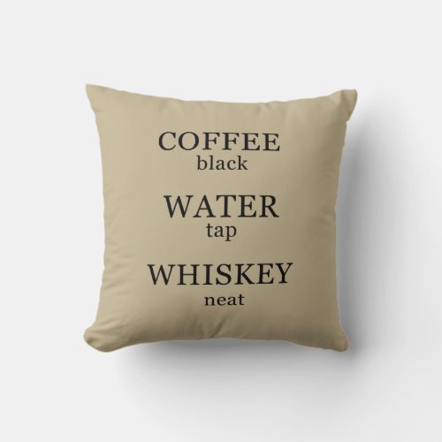 Funny whisky quotes humor whiskey sayings throw pillow