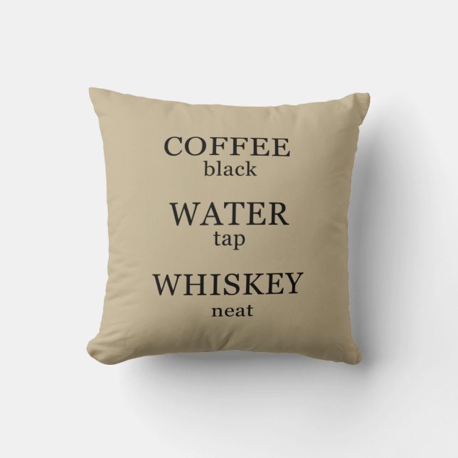 Funny whisky quotes humor whiskey sayings throw pillow (Front)