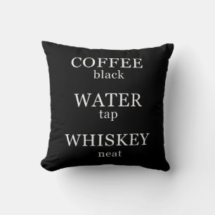 Funny whisky quotes humor whiskey sayings throw pillow