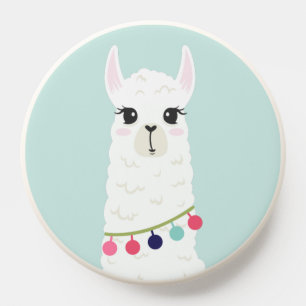 Funny White Alpaca PopSocket