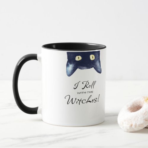 Funny White and Black Cat Coffee Mug