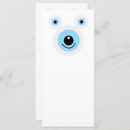 Funny white bear face (Front/Back)