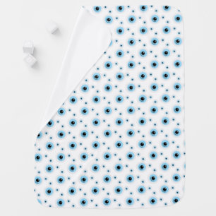 Funny white bear face stroller blanket