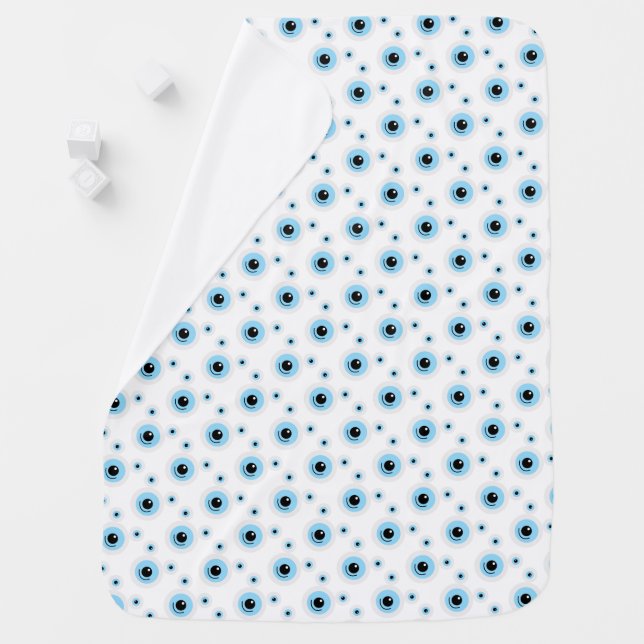 Funny white bear face stroller blanket (In Situ)