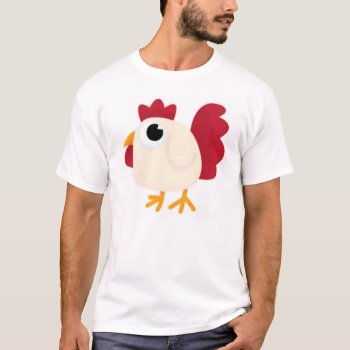 Funny White Chicken T-shirt by stargiftshop at Zazzle