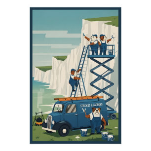 Funny White Cliffs of Dover Poster