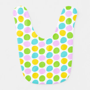 Funny White Colorful Pattern Baby Boy Girl Bib