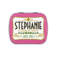 Funny White Elephant Gift with Name Candy Tin