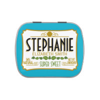 Funny White Elephant Gift with Name Jelly Belly Tin
