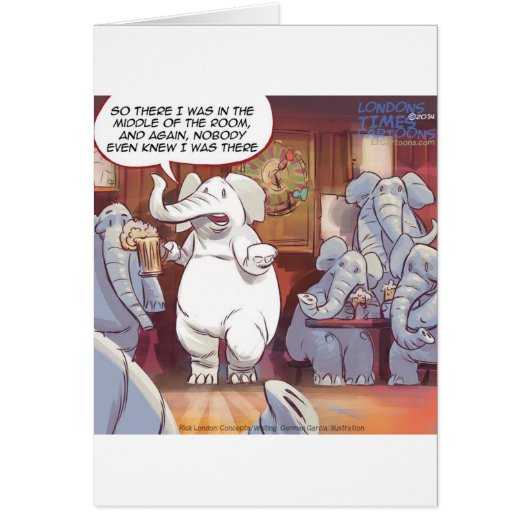 Funny White Elephant In The Room (Front)
