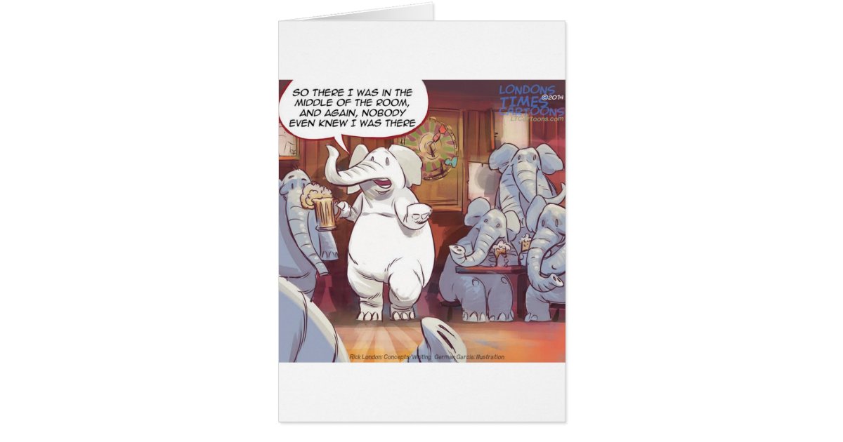 Funny White Elephant In The Room Zazzle
