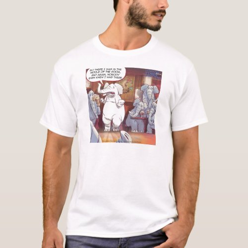 Funny White Elephant In The Room T_Shirt
