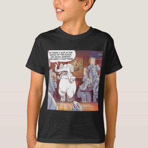 Funny White Elephant In The Room T_Shirt