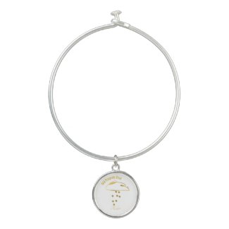 Funny White Gold Prosperity Cloud Bangle Bracelet