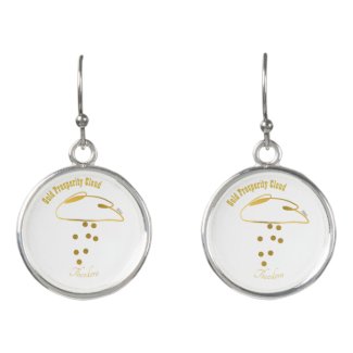 Funny White Gold Prosperity Cloud Earrings