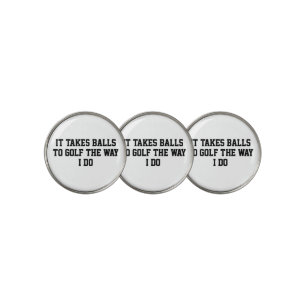 Funny White Men Golf Ball Marker