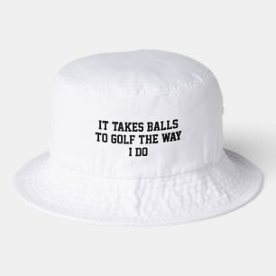 Funny White Men Golf Bucket Hat